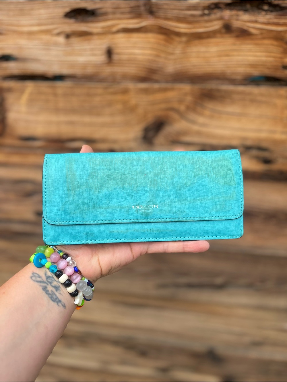 COACH | Turquoise Teal Leather Wallet